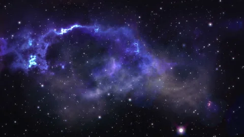 Abstract animation of a digital padlock icon appears from the stars in space Stock-Footage 92087692