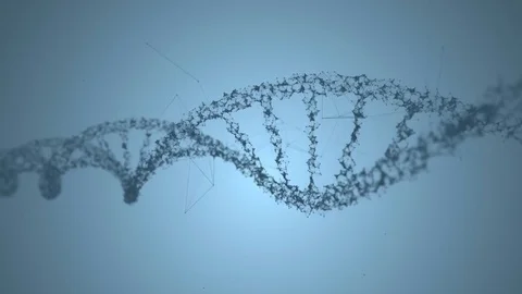 Abstract animation of DNA and plexus. Loop animation 库存影片 77460744