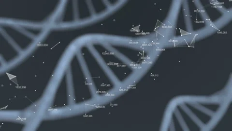 Abstract animation of DNA and plexus. Stock Footage 134192716