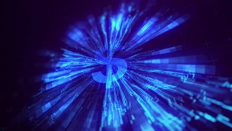 Abstract animation of Dollar icon in digital cyberspace. Stock Footage 152252493