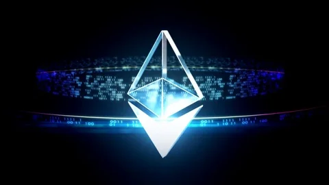 Abstract animation of ethereum cryptocurrency Stock Footage 79331232