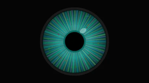 Abstract animation of an eye with vibrant lines and colors Stock Footage 337075239