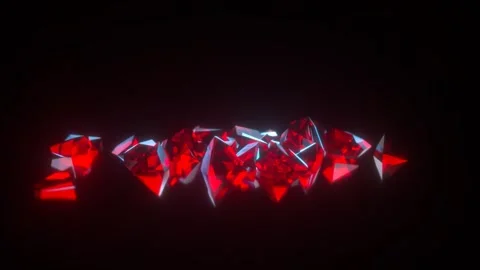 Abstract animation with falling and destruction of two red, rectangular crystals Stock Footage 241808066