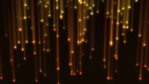 Abstract animation with falling vertical glowing lines and orange dots. Vídeos de archivo 305047242