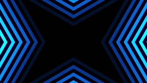 Abstract animation featuring blue geometric star patterns with glowing lines Stock Footage 297673773