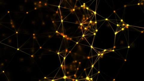 Abstract animation with flickering yellow lights Video stock 306469901