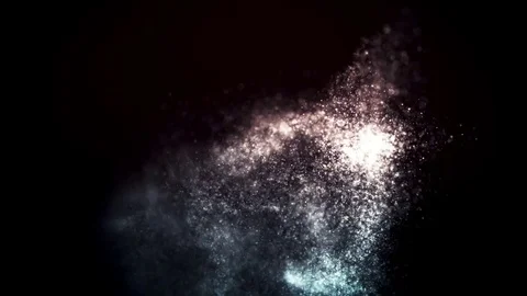 Abstract animation of flying particles with motion blur Stock Footage