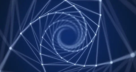 Abstract animation of flying through a tunnel Stock Footage 243181543