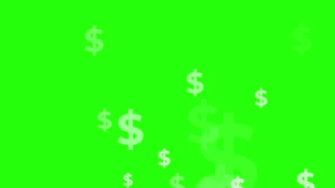 Abstract animation with flying US dollar signs. Multiple white American dollar Stock-Footage 318928208