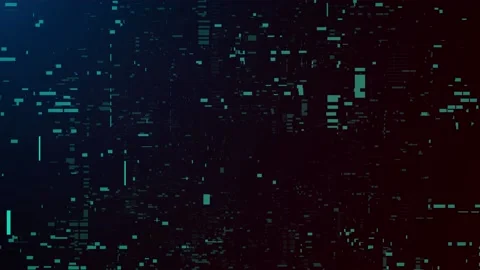 Abstract Animation With Glitch Hacked System 8K Stock Footage 143780041