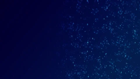 Abstract animation glowing blue digital particles geometric network gradient Stock Footage 333794288