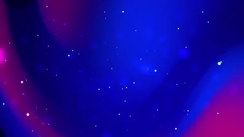 Abstract animation of glowing particles floating in a dark blue and pink neb Stock Footage 303691410