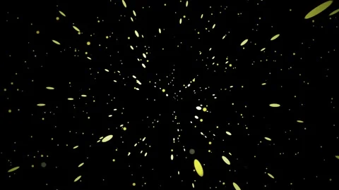 Abstract animation of golden particles moving on a black background, creati.. Stock Footage 340537924