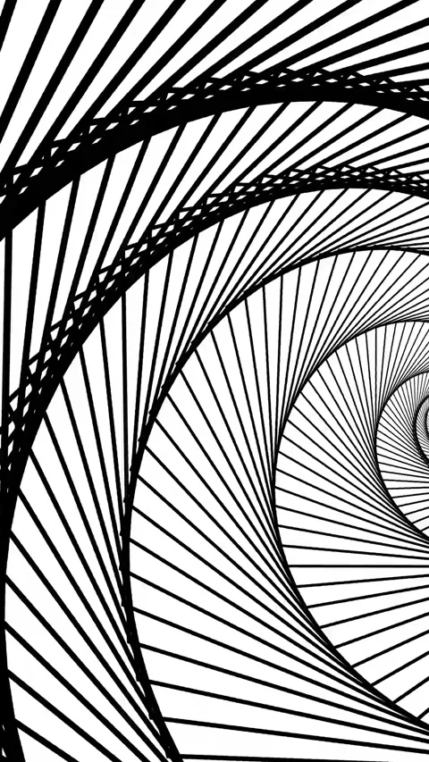 Abstract animation of graphic elements in white color on a black background.. Stock Footage 292369126