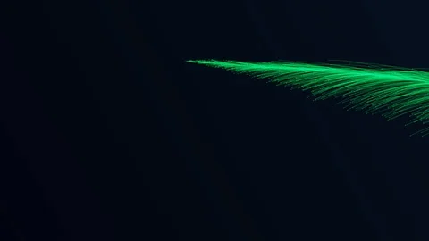 Abstract animation of green rays falls on the dark background 動画素材 125232021