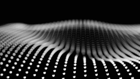 Abstract animation with grid graphic from dots - loop Видео 165175392