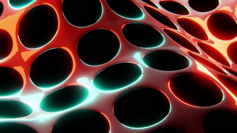 Abstract animation with grid graphic from dots - loop Видео 165239075