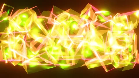 Abstract animation of growing abstract multicolored crystals Stock Footage 159777922
