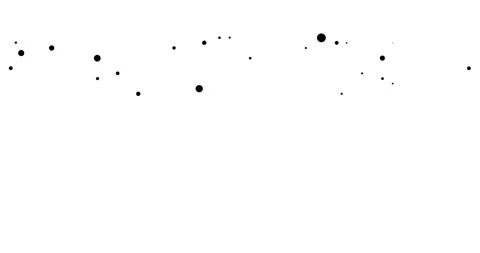 Abstract animation. Halftones black dots appear and fall under the influence of Stock Footage 100350952