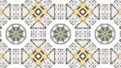 Abstract animation with hand drawn geometric kaleidoscope pattern Stock Footage 77264272