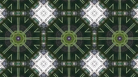 Abstract animation with hand drawn geometric kaleidoscope pattern Stock Footage 77264591