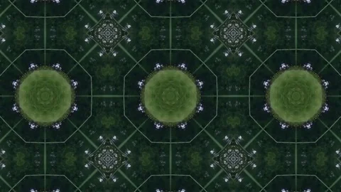 Abstract animation with hand drawn geometric kaleidoscope pattern Stock Footage 77264679