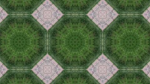 Abstract animation with hand drawn geometric kaleidoscope pattern Stock Footage 77264747