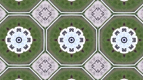 Abstract animation with hand drawn geometric kaleidoscope pattern Stock Footage 77264830