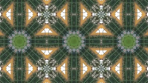 Abstract animation with hand drawn geometric kaleidoscope pattern Stockbeeldmateriaal 77264870
