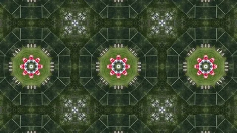 Abstract animation with hand drawn geometric kaleidoscope pattern Stock Footage 77264965