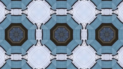 Abstract animation with hand drawn geometric kaleidoscope pattern Stock Footage 77265064