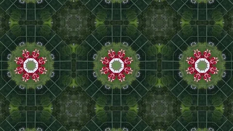 Abstract animation with hand drawn geometric kaleidoscope pattern Stock Footage 77265072