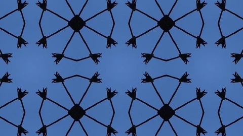 Abstract animation with hand drawn geometric kaleidoscope pattern Stock Footage 77265266