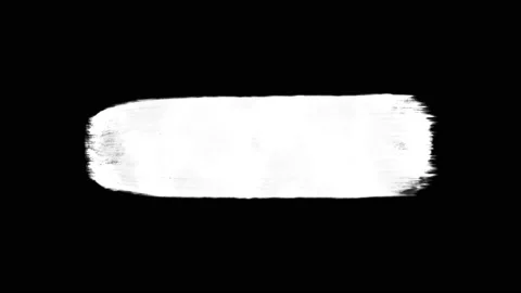 Abstract animation of hand drawn horizontal white paint brush strokes on black b Stock Footage 218449593