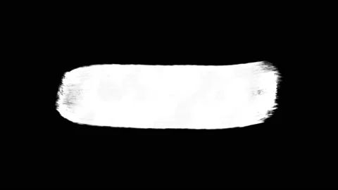 Abstract animation of hand drawn horizontal white paint brush strokes on black b Stock Footage 218449597