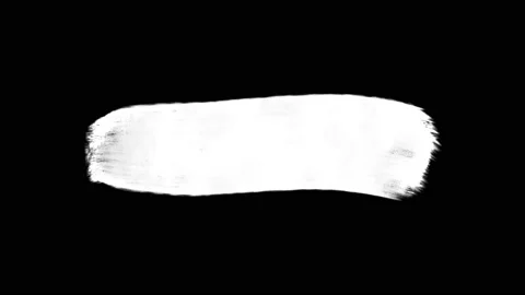 Abstract animation of hand drawn horizontal white paint brush strokes on black b Stock Footage 218449604