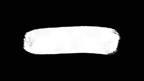 Abstract animation of hand drawn horizontal white paint brush strokes on black b Stock Footage 218449605