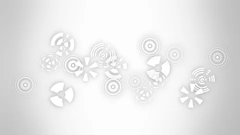 Abstract animation, hi-tech background with circles. Futuristic Sci-Fi effect. Stock Footage 83650182