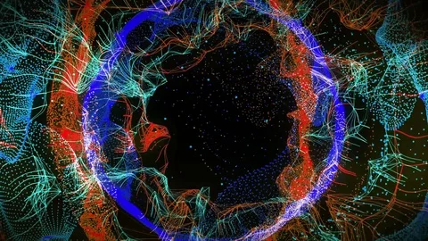 Abstract animation hole path particle light element background texture pattern Stock Footage 72458842