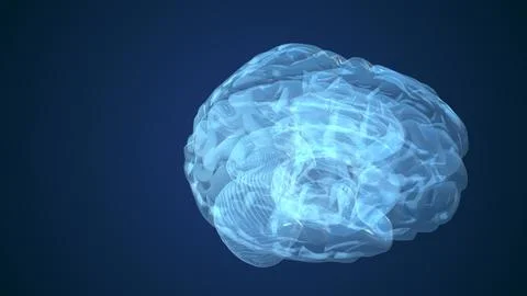 Abstract animation of human brain Stock Illustration