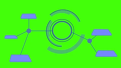Abstract animation info graphic, Blank space for objects,  on Green background. Stock Footage 267990388