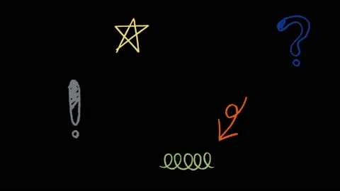 Abstract animation isolated on dark screen Video stock 148536575