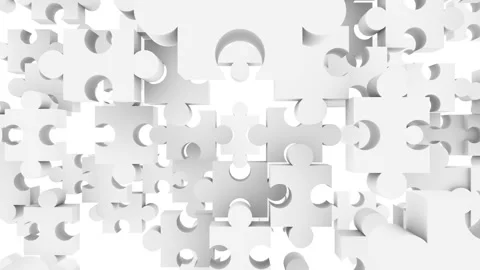 Abstract animation of large moving puzzles. Seamless loop. Stock Footage 125895758