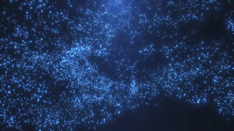 Abstract animation of a liquid with blue particles on a blue background Stock Footage 234188704
