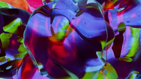 Abstract animation of liquid metallic chrome Stock Footage 257772615