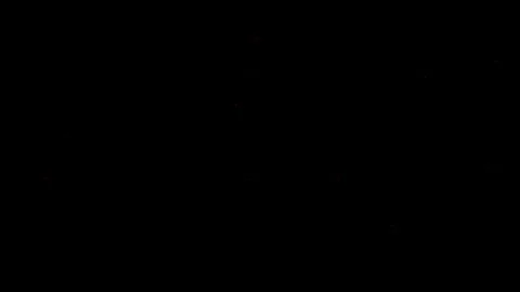 Abstract animation loop glow orange stars particles flow on black background Stock Footage 311985917