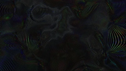 Abstract animation of metallic reflections. Geometric wave pattern as a modern m Stock Footage 134342648
