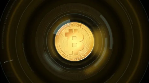 Abstract animation of mining bitcoin crypto currency in digital cyber blockchain Stock Footage 102944054