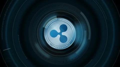 Abstract animation of mining Ripple crypto currency in digital blockchain Stock Footage 102944058