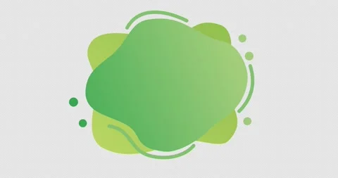 Abstract animation of modern graphic elements with yellowish green shapes Stock Footage 205152663